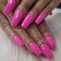 Acrylic Overlay of Natural  Nails w/No Chip Polish