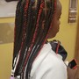 Braids or Flat twist with Press( straight)