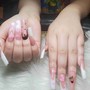 Simple nail art/encapsulated/french tip