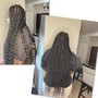 Half head criss cross and half Crochet hair