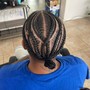 Medium size natural hair braids