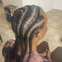 Medium size natural hair braids