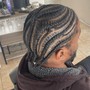 Medium size natural hair braids