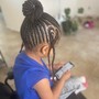 Medium size natural hair braids