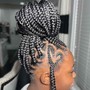 Braided updo with hair added