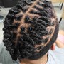 Wash/retwist/with basic style (partial head) 2 strand twist is an add on service