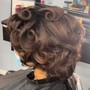 Natural hair womens blowdry style