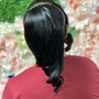 Half up/Half Down Ponytail with extensions (hair not included)