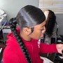 Sleek Ponytail W/ Braid