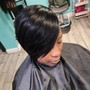 Short cut/ relaxer/ treatment/and bonded pieces Combo