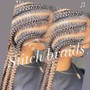 4 Goddess stitch  feed in braids Braids