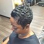 Shampoo & Finger Twist/ comb twist short hair