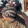 Straight/Swirl Large/Medium Cornrows