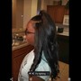 Silk ponytail sewin