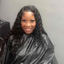 Natural leave out sew-in