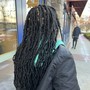 Soft locs with curls ($60 DEPOSIT REQUIRED ADD HAIR COLOR TO NOTES)