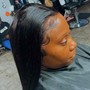 Wash with press and flat iron