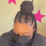 Adult Loc Knot Ponytail (small locs)