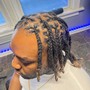 Retwist, Style Med locs med length right past shoulders