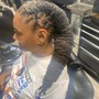 Loc retwist (shoulder length)