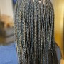 Half and half braids  medium size ( scalp braids with individual braids)