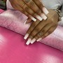 Medium French Tip Full Set + Bling