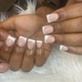 Short french tip full set + Bling