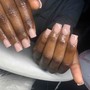 Medium French Tip Full Set + Bling