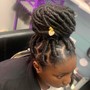 Kid's Faux Loc Bun Updo (5-12yrs)