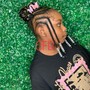 2 stitch braids/ sew back