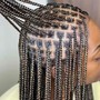 Small Knotless Braids lower back with hair included