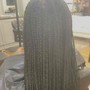 4-6 Feed in braids with Weave ponytail