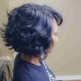 Shampoo and Basic Style (Relaxed Hair, less than 1in new growth)