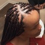 Kids braids w/ beads or bows &amp;weave