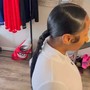 Sleek braid ponytail