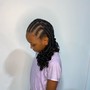 Kids knotless plaits Braid take down(natural hair)