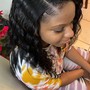 Wash Blowout and curl on relaxed hair