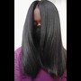 Natural Hair Silk Press (Ear/Neck length))