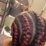 Kid's (Med) Feed In Braids 6-8