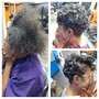 Shampoo & Partial relaxer sides and neck