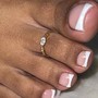 Acrylic Toe Pedicure - French Design