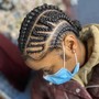 Shoulder length Fulani braids