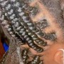 Slick back braided ponytail