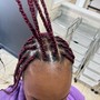 Cornrows with hair extensions