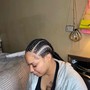 6 Stitch Braids Into A Bun