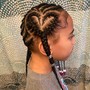 Kid's Cornrows on Natural hair (Mid back)