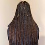 small box braids waist length with hair included