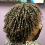 Spiral set on natural hair