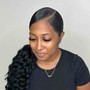 Low Sleek Ponytail with Swoop