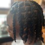 Retwist with two strands twist or Individual braids